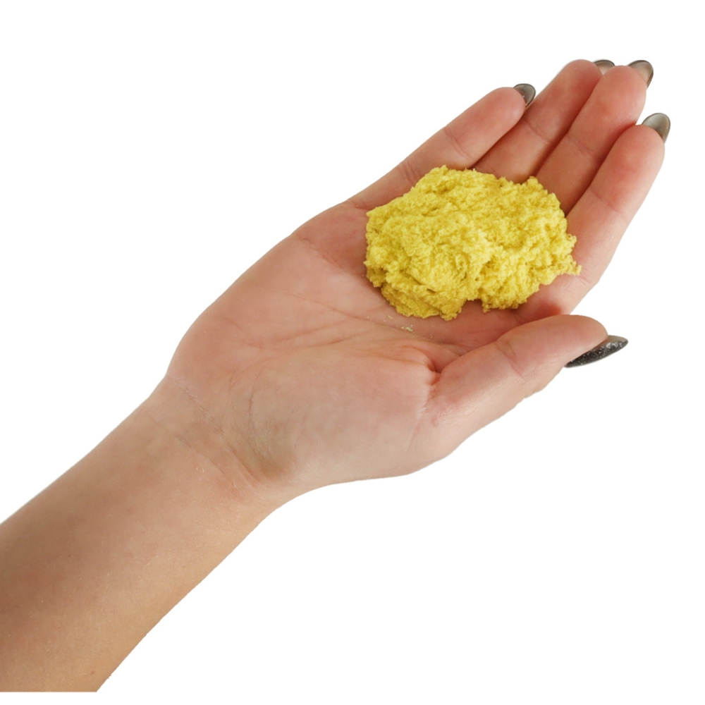 Kinetinis smėlis 1 kg maišelyje, geltonos spalvos-Žaislai, Kūrybiniai žaislai, Lipdymas-e-vaikas