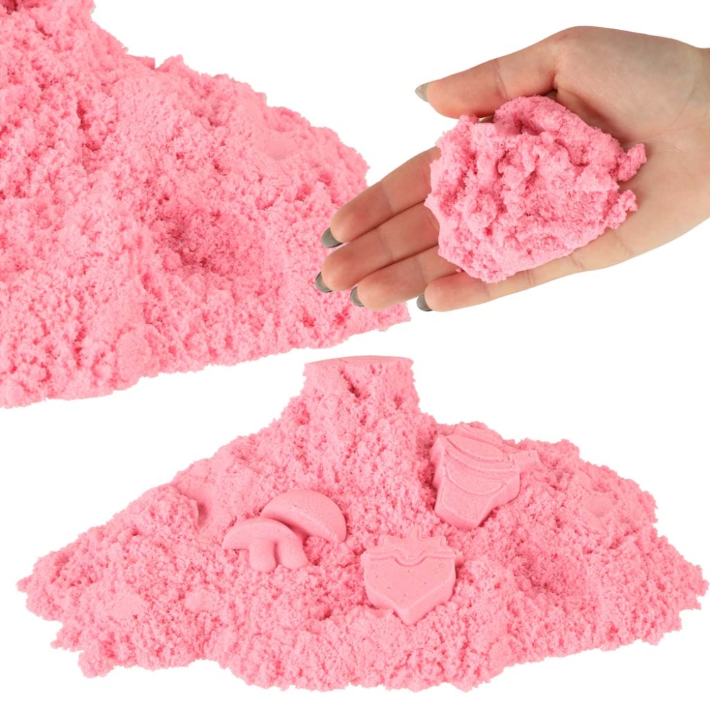 Kinetinis smėlis 1 kg maišelyje, rožinės spalvos-Žaislai, Kūrybiniai žaislai, Lipdymas-e-vaikas