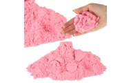 Kinetinis smėlis 1 kg maišelyje rožinės spalvos