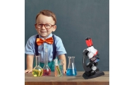 Žaislinis mokslinis mikroskopas + mokykliniai priedai-Žaislai, Profesijos, buities žaislai, Moksliniai žaislai-e-vaikas