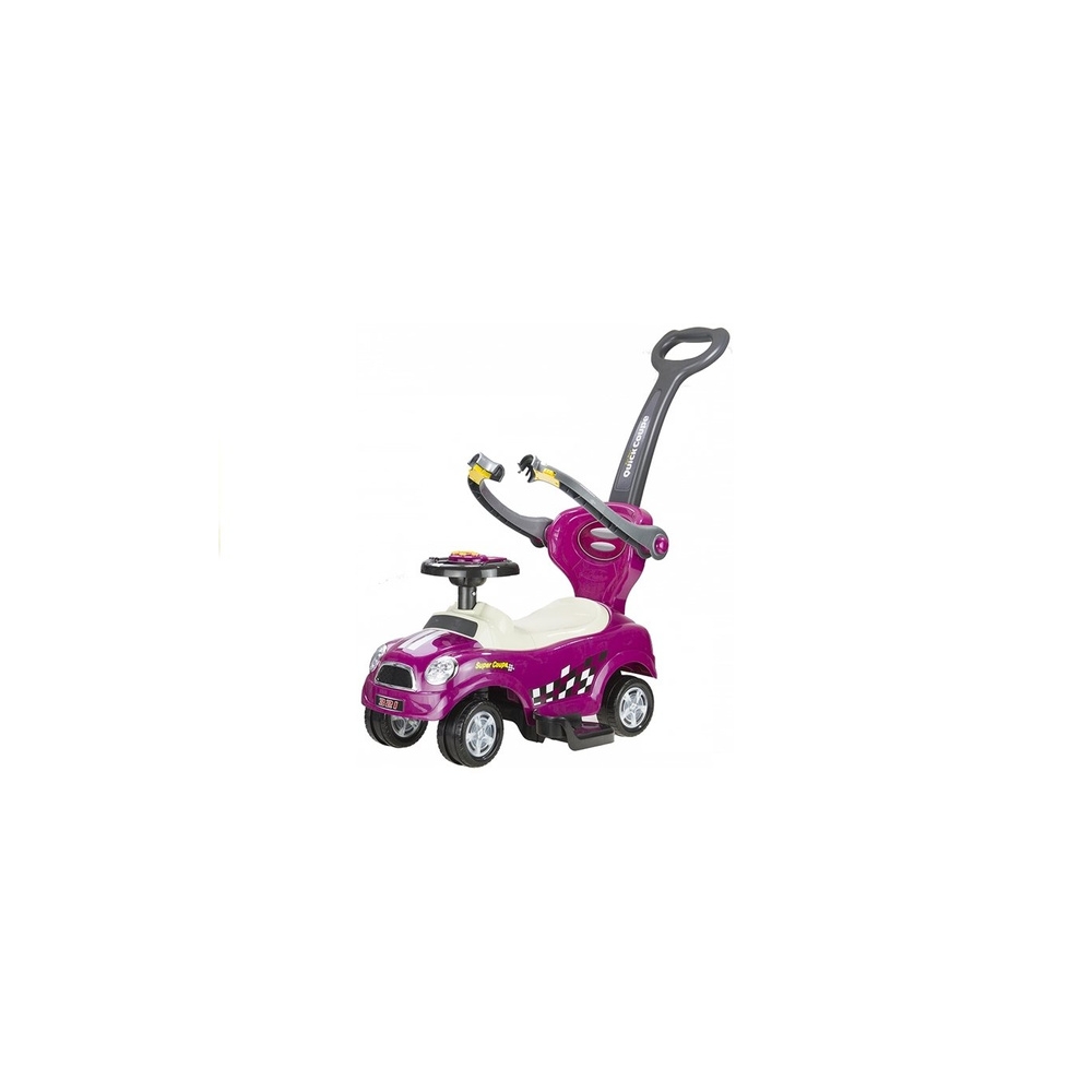Coupe Car Manual Ride On with Parent Handle - Purple