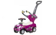 Coupe Car Manual Ride On with Parent Handle - Purple