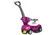 Coupe Car Manual Ride On with Parent Handle - Purple