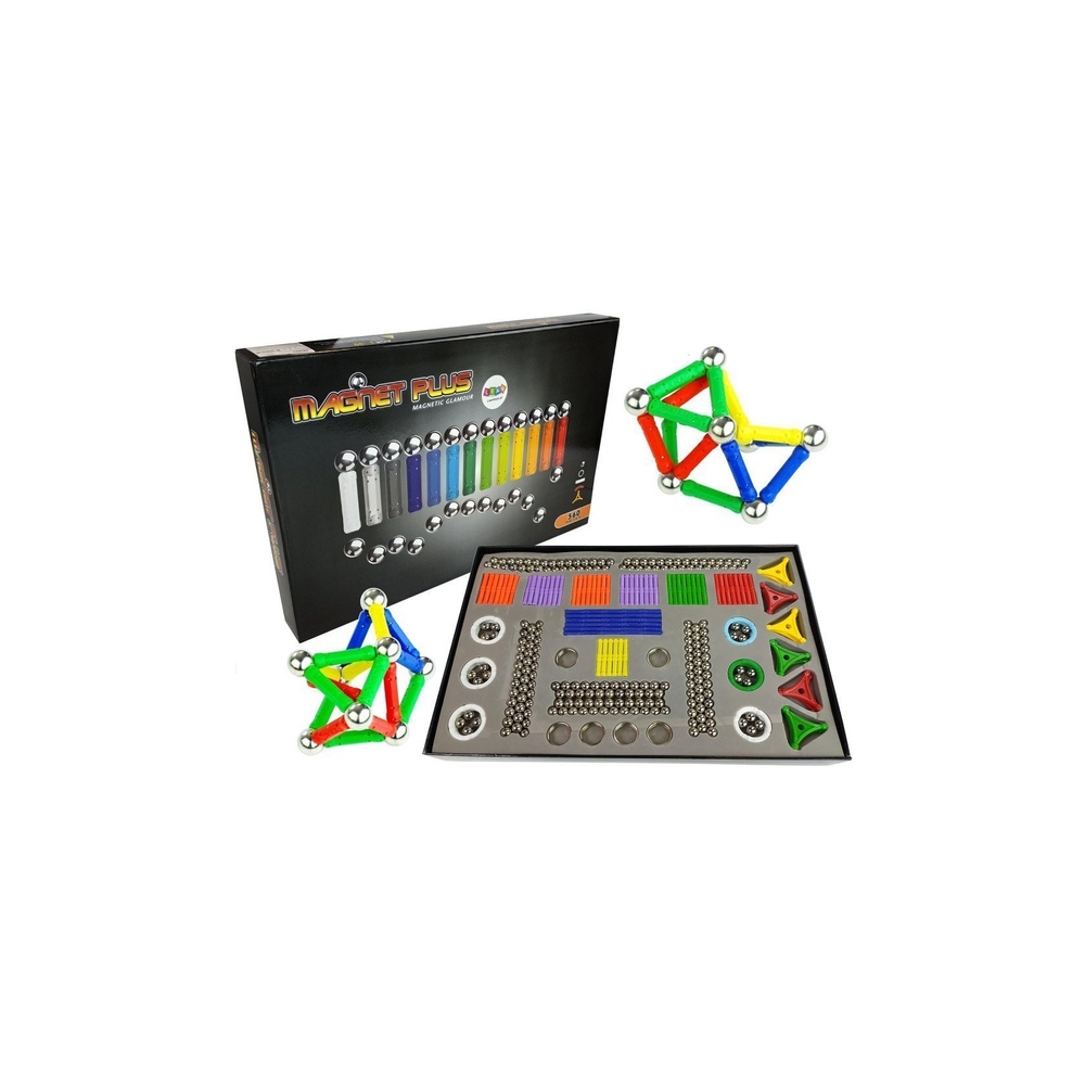 Magnetinis konstruktorius Magnastix rinkinys 560 el. + lenta-Žaislai, Konstruktoriai, Magnetiniai konstruktoriai-e-vaikas