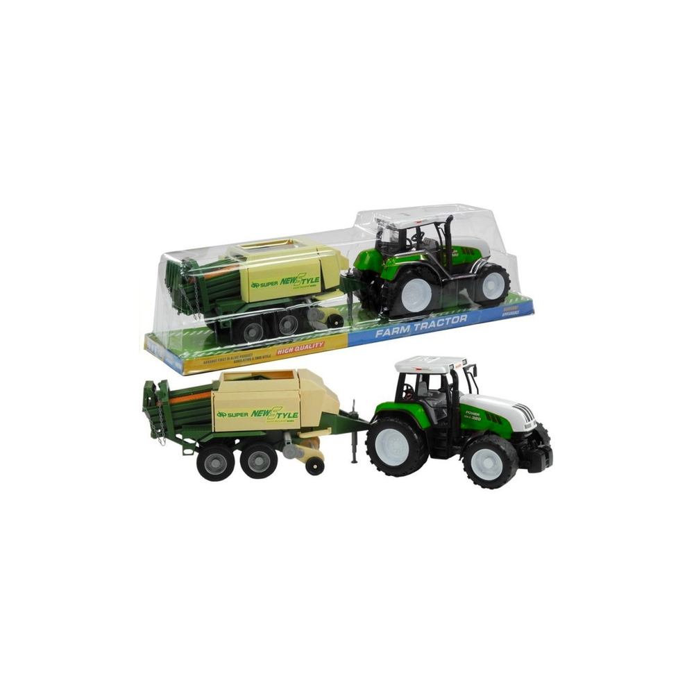 Didelis žemės ūkio traktorius su priekaba 65 cm-Žaislai, Auto ir transporto žaislai, Traktoriai-e-vaikas