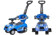Coupe Car Manual Ride On with Parent Handle - Blue