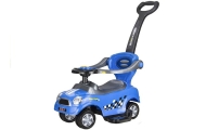 Coupe Car Manual Ride On with Parent Handle - Blue