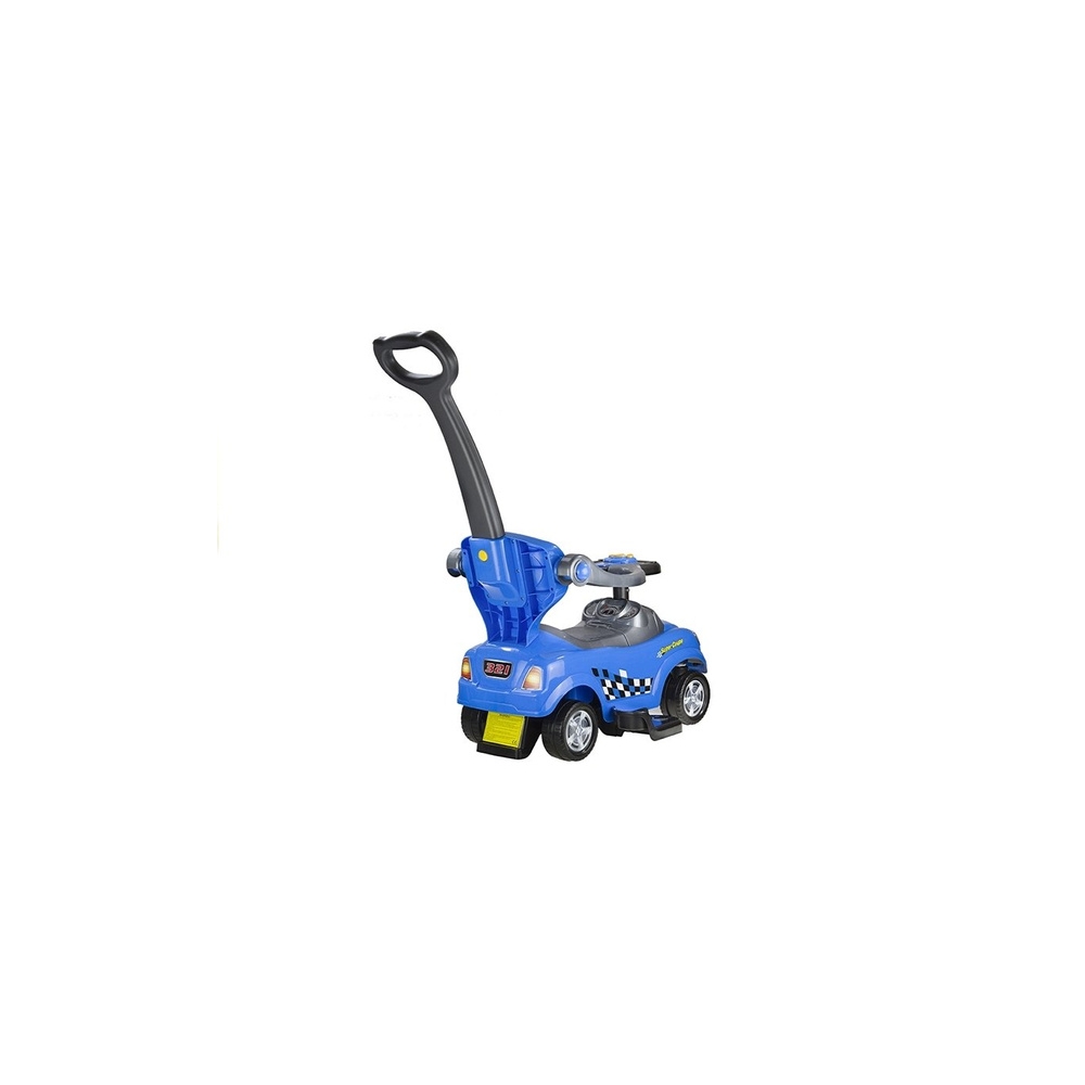 Coupe Car Manual Ride On with Parent Handle - Blue