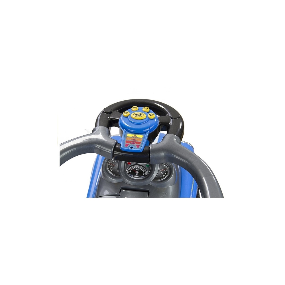 Coupe Car Manual Ride On with Parent Handle - Blue