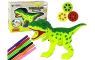 Dinozaurų projektorius su žymekliais ir šablonais