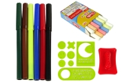 Foldable 2in1 Blackboard Suitcase - Chalk & Marker