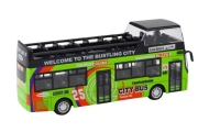 Turistinis dviaukštis autobusas su atveriamomis durimis, žalias