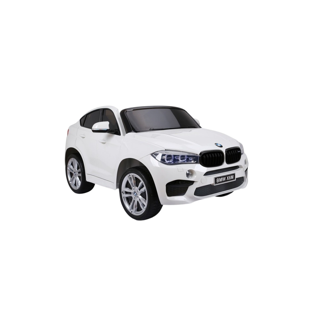 Elektromobilis BMW X6M, White-Elektromobiliai vaikams, Visureigiai-e-vaikas
