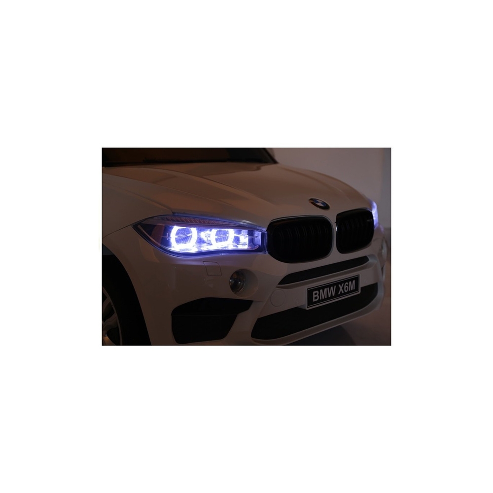 Elektromobilis BMW X6M, White-Elektromobiliai vaikams, Visureigiai-e-vaikas