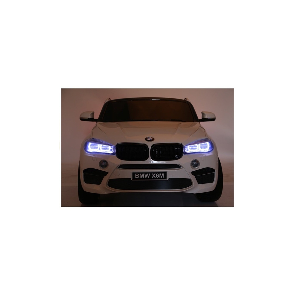 Elektromobilis BMW X6M, White-Elektromobiliai vaikams, Visureigiai-e-vaikas