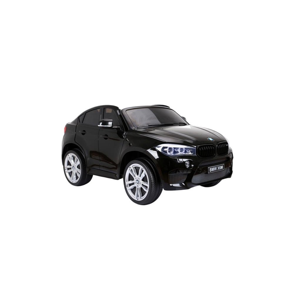 Elektromobilis BMW X6M, lakuotas juodas-Elektromobiliai vaikams, Visureigiai-e-vaikas