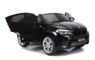 Elektromobilis BMW X6M, lakuotas juodas-Elektromobiliai vaikams, Visureigiai-e-vaikas