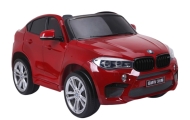 Elektromobilis BMW X6M, lakuotas raudonas-Elektromobiliai vaikams, Visureigiai-e-vaikas