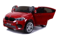 Elektromobilis BMW X6M, lakuotas raudonas-Elektromobiliai vaikams, Visureigiai-e-vaikas