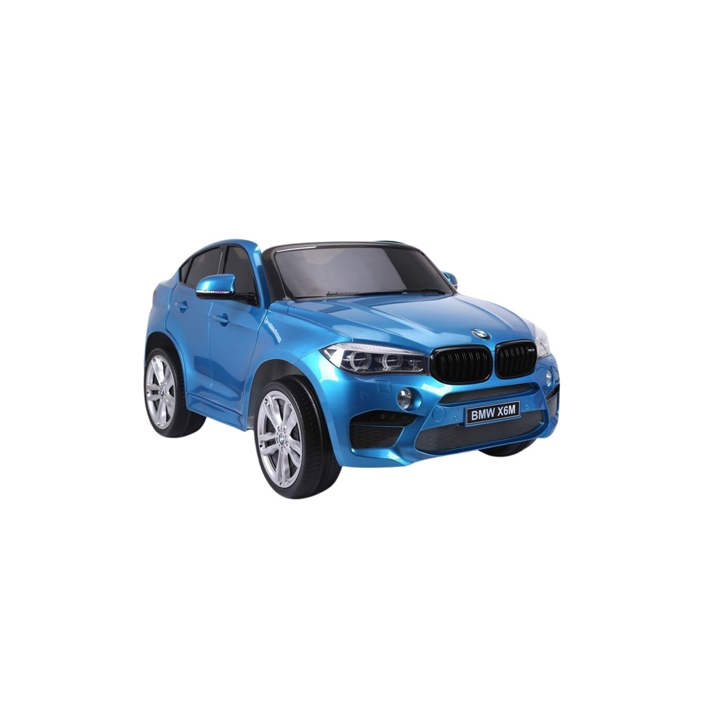 Elektromobilis BMW X6M, lakuotas mėlynas-Elektromobiliai vaikams, Visureigiai-e-vaikas