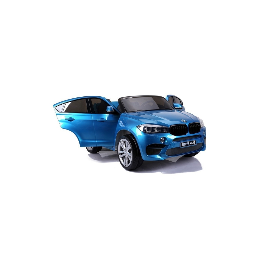Elektromobilis BMW X6M, lakuotas mėlynas-Elektromobiliai vaikams, Visureigiai-e-vaikas