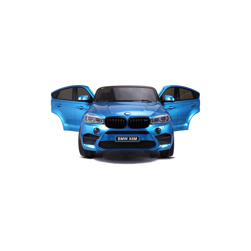 Elektromobilis BMW X6M, lakuotas mėlynas-Elektromobiliai vaikams, Visureigiai-e-vaikas