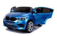 Elektromobilis BMW X6M, lakuotas mėlynas-Elektromobiliai vaikams, Visureigiai-e-vaikas