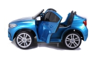Elektromobilis BMW X6M, lakuotas mėlynas-Elektromobiliai vaikams, Visureigiai-e-vaikas