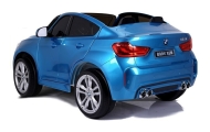 Elektromobilis BMW X6M, lakuotas mėlynas-Elektromobiliai vaikams, Visureigiai-e-vaikas