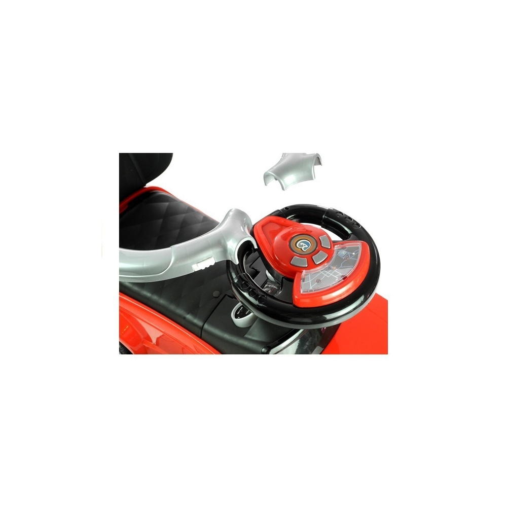 Paspiriamas automobilis su stūmimo rankena 614W, raudonas-Judėjimui, Paspiriamosios mašinėlės ir jų priedai, Paspiriamos mašinėl