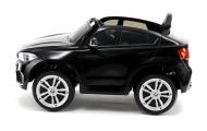 Elektromobilis BMW X6, lakuotas juodas-Elektromobiliai vaikams, Visureigiai-e-vaikas