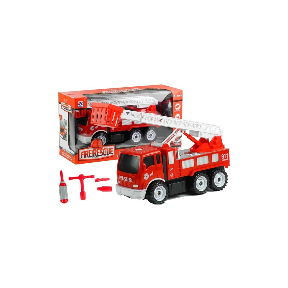 "Take-Apart Fire Rescue Truck" Mažasis mechanikas Ratų veržliaraktis Atsuktuvas