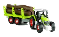 Rozkręcany Traktor z Przyczepą z Drewnem 43 cm