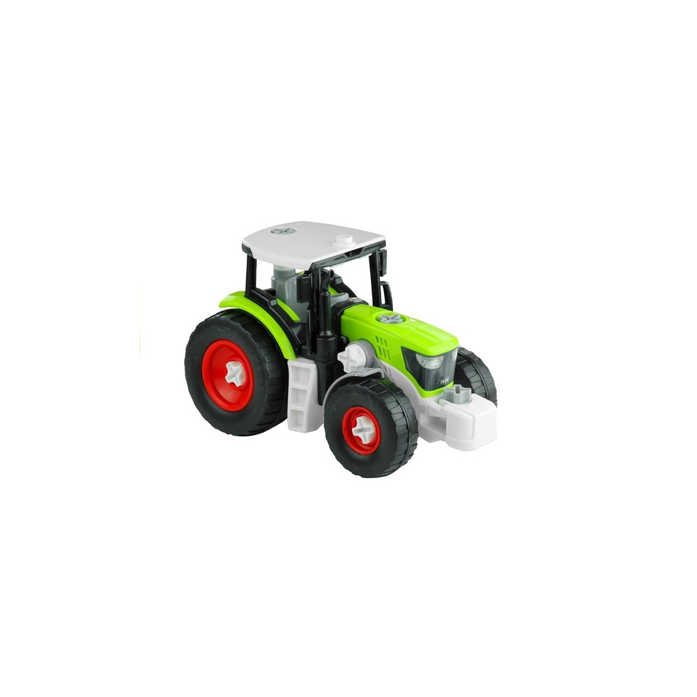 Rozkręcany Traktor z Przyczepą z Drewnem 43 cm