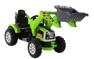 Traktor na akumulator z Łyżką Koparka Zielony