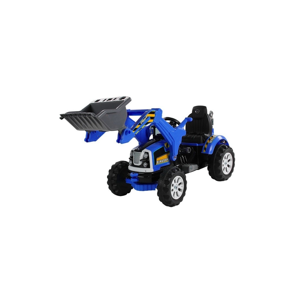 Electric Ride On Tractor with Bucket Excavator Blue