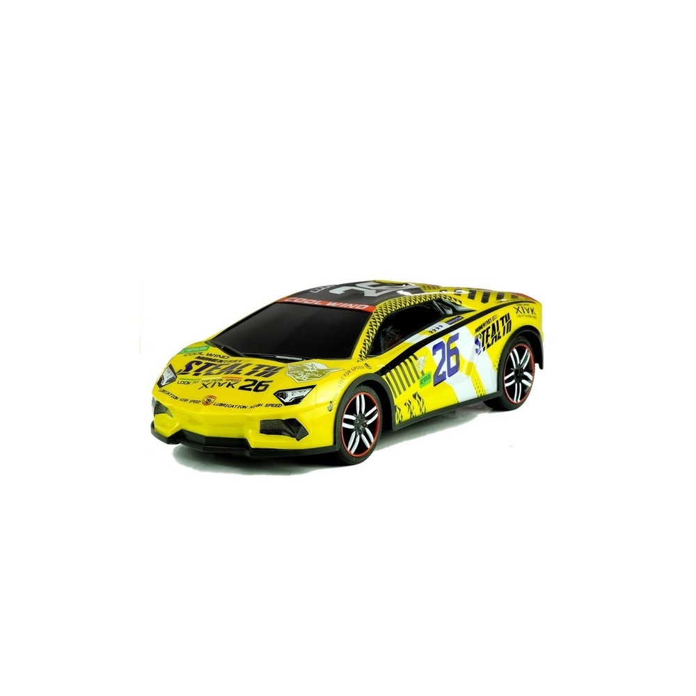 Nuotoliniu būdu valdomas sportinis automobilis Pilot R/C, Geltonas