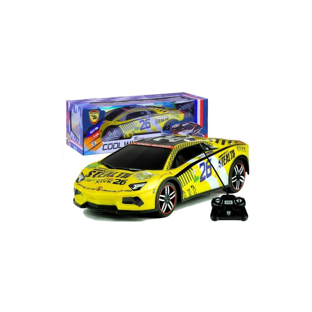 Nuotoliniu būdu valdomas sportinis automobilis Pilot R/C, Geltonas