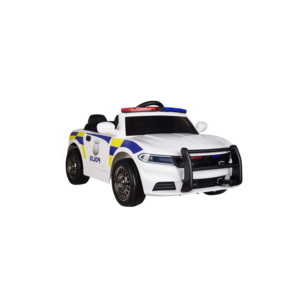 Akumuliatoriaus automobilis Policijos automobilis baltas-Elektromobiliai vaikams, Mašinos-e-vaikas