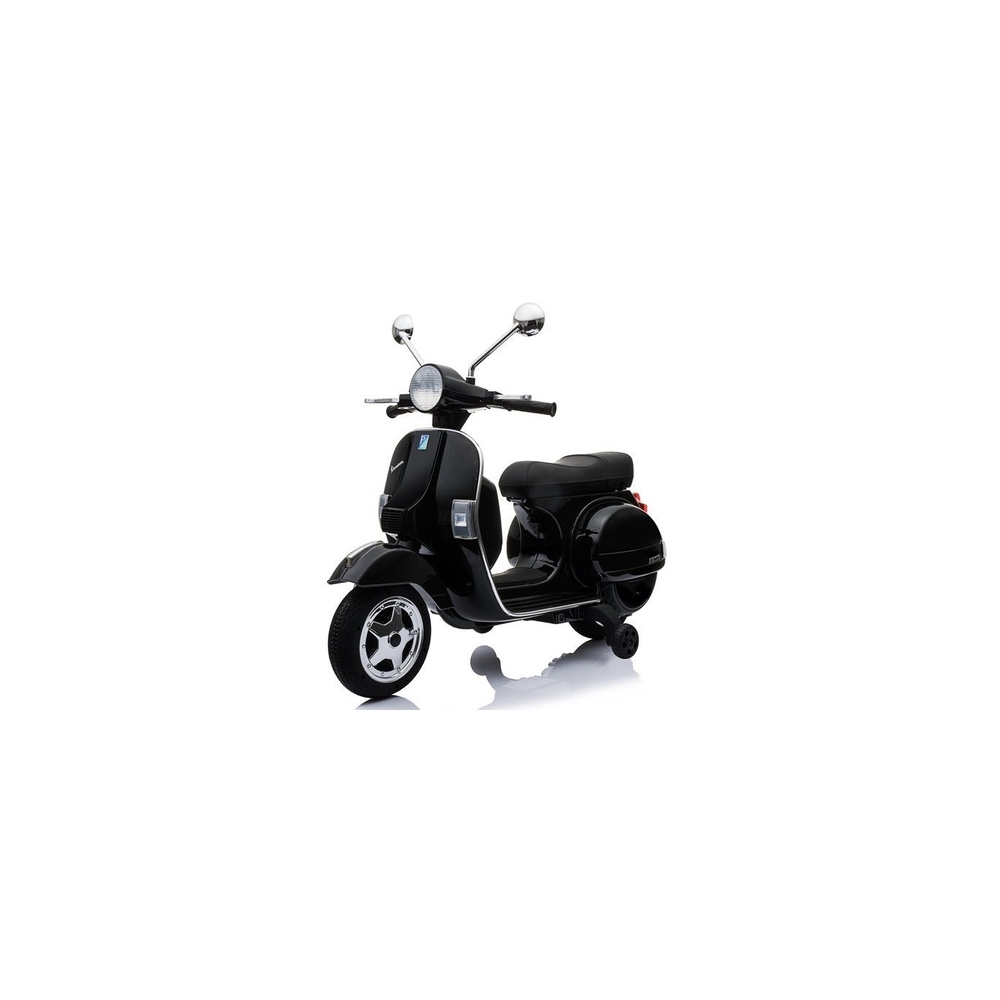 Akumuliatoriaus motoroleris Vespa juodas-Elektromobiliai vaikams, Motociklai-e-vaikas