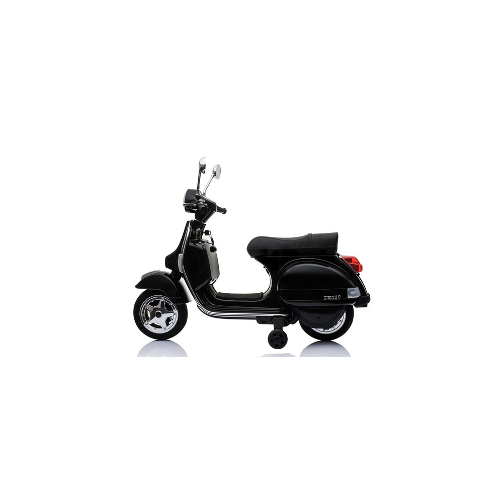 Akumuliatoriaus motoroleris Vespa juodas-Elektromobiliai vaikams, Motociklai-e-vaikas