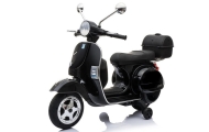 Akumuliatoriaus motoroleris Vespa juodas-Elektromobiliai vaikams, Motociklai-e-vaikas
