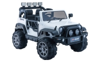 Elektromobilis Jeep HP012, White-Elektromobiliai vaikams, Visureigiai-e-vaikas