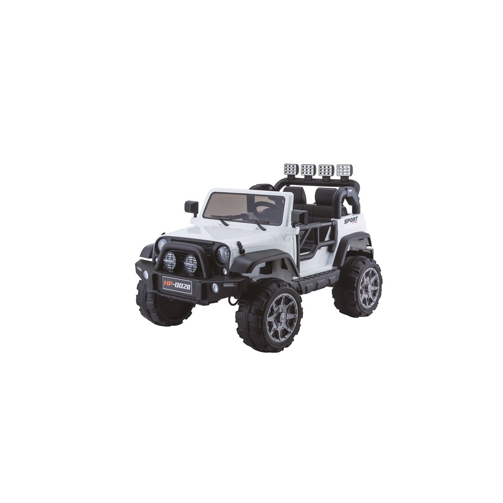 Elektromobilis Jeep HP012, White-Elektromobiliai vaikams, Visureigiai-e-vaikas