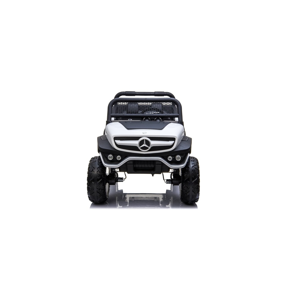 Elektromobilis Mercedes Unimog 4x4, White-Elektromobiliai vaikams, Visureigiai-e-vaikas