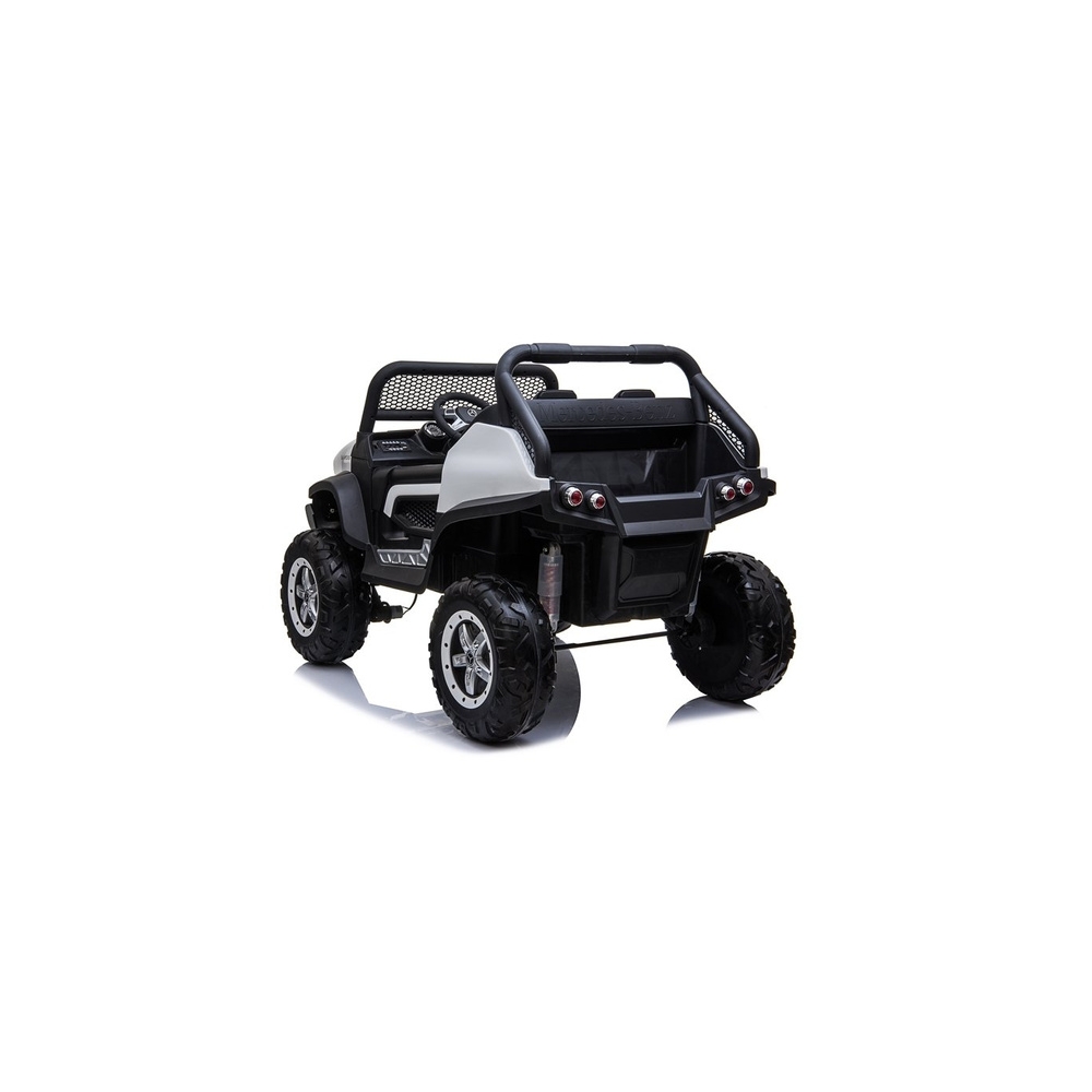 Elektromobilis Mercedes Unimog 4x4, White-Elektromobiliai vaikams, Visureigiai-e-vaikas