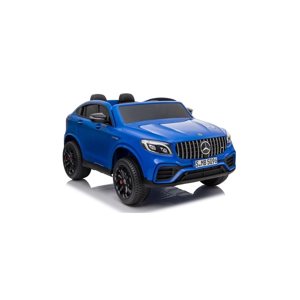 Elektromobilis Mercedes GLC 63S + MP4, lakuotas mėlynas-Elektromobiliai vaikams, Visureigiai-e-vaikas