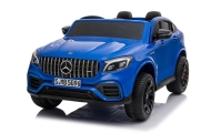 Elektromobilis Mercedes GLC 63S + MP4, lakuotas mėlynas-Elektromobiliai vaikams, Visureigiai-e-vaikas