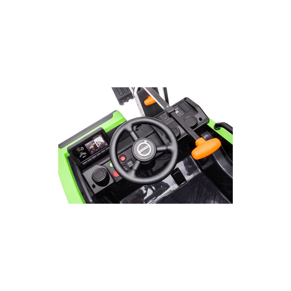 Elektrinis ekskavatorius Volvo DK-VE888, Green-Elektromobiliai vaikams, Traktoriai-e-vaikas