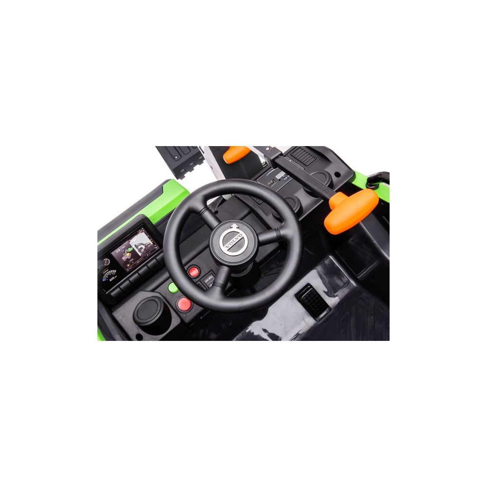 Elektrinis ekskavatorius Volvo DK-VE888, Green-Elektromobiliai vaikams, Traktoriai-e-vaikas